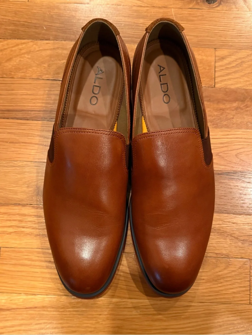 ALDO Municipo Men's Tan Slip-On Leather Loafers